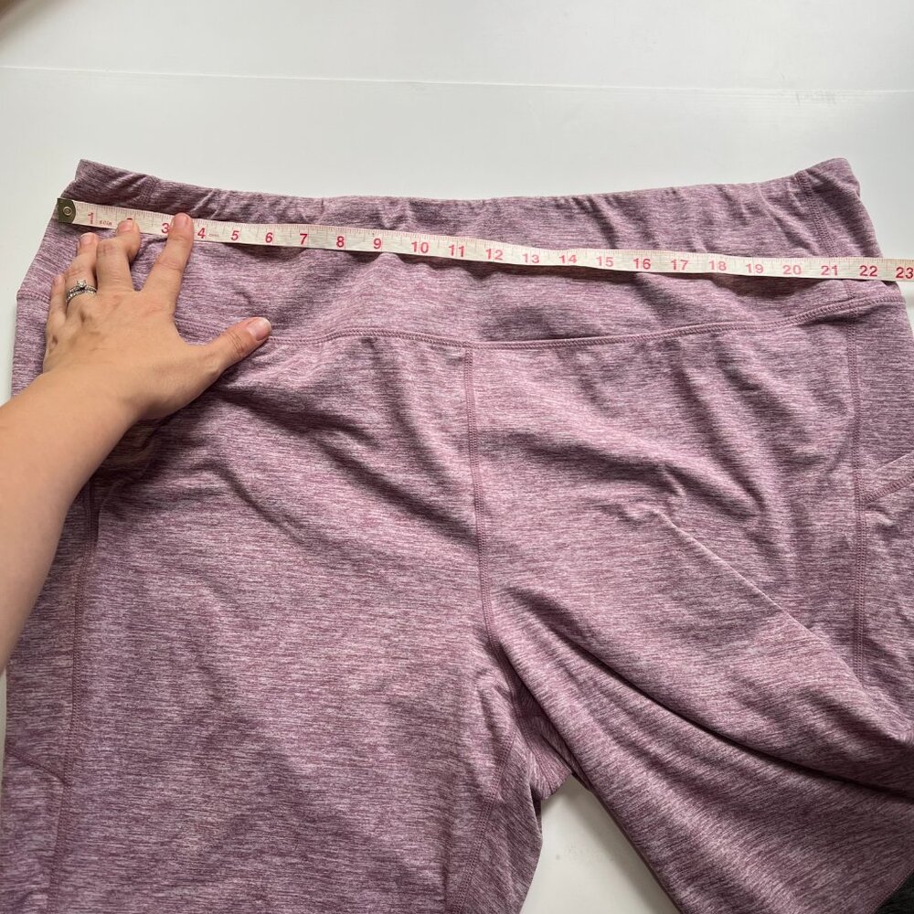 Torrid Pink Heather Stripe Workout Leggings Size 5 EUC - Picture 7 of 9